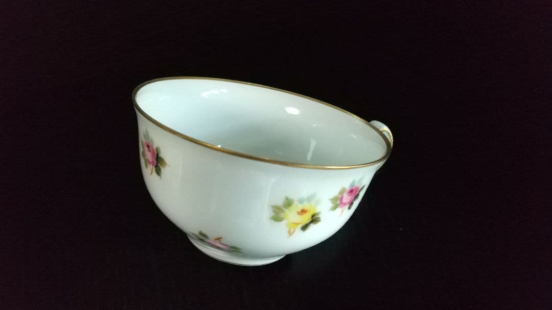 骨董　大倉陶園 黄色 ピンク小花 コーヒー or 紅茶カップセット６客