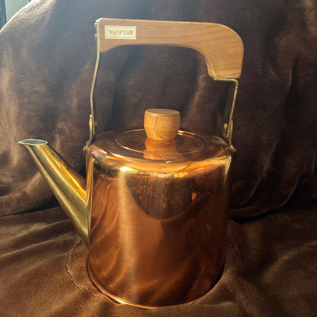 未使用　レトロ　銅製ケトル やかん　2.0L　キングカパー