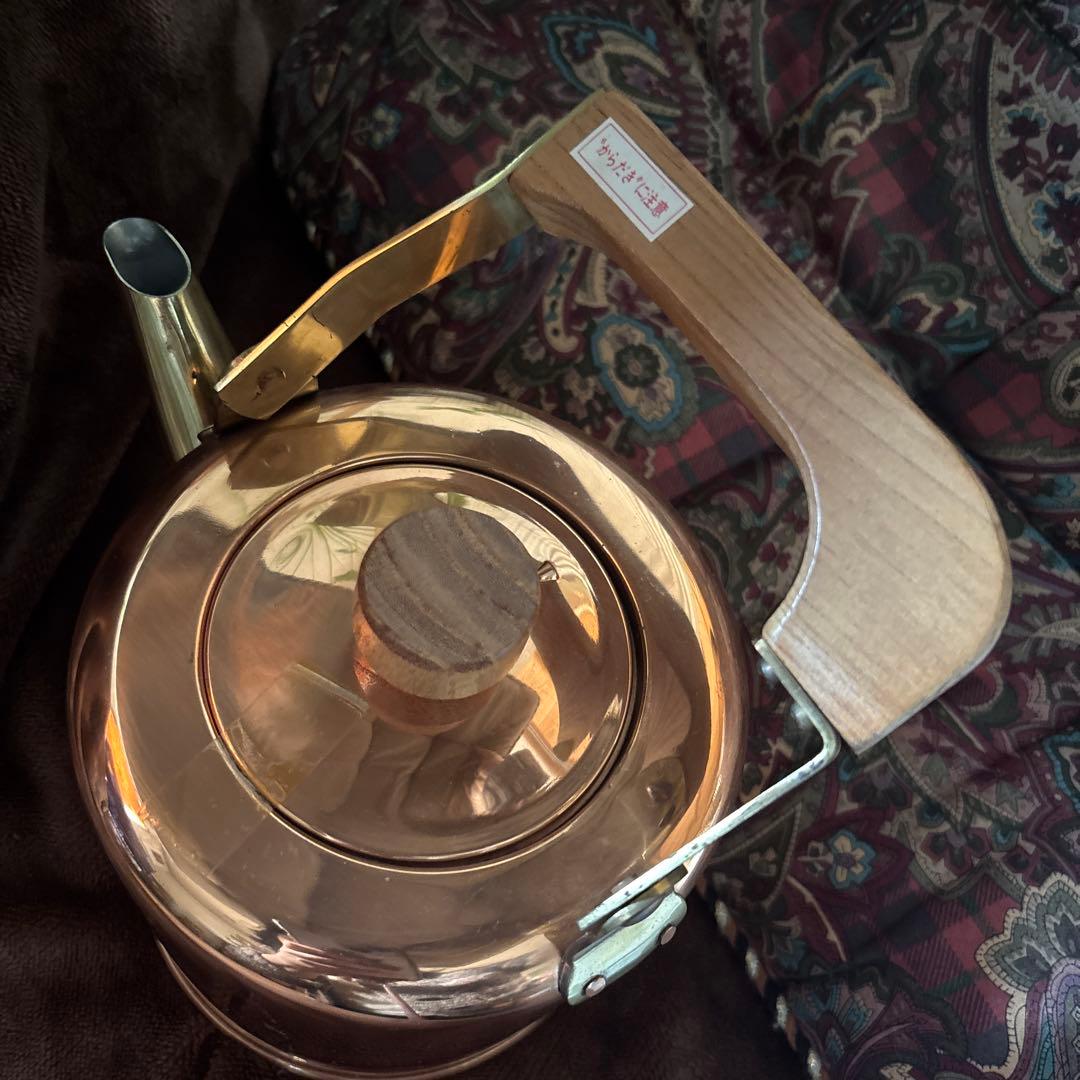 未使用　レトロ　銅製ケトル やかん　2.0L　キングカパー