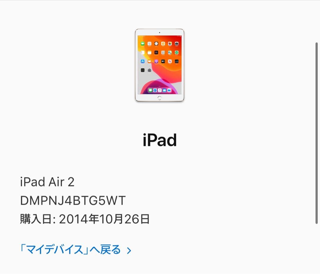 【画面美品】iPad Air 2 WiFi + cellularモデル 16GB