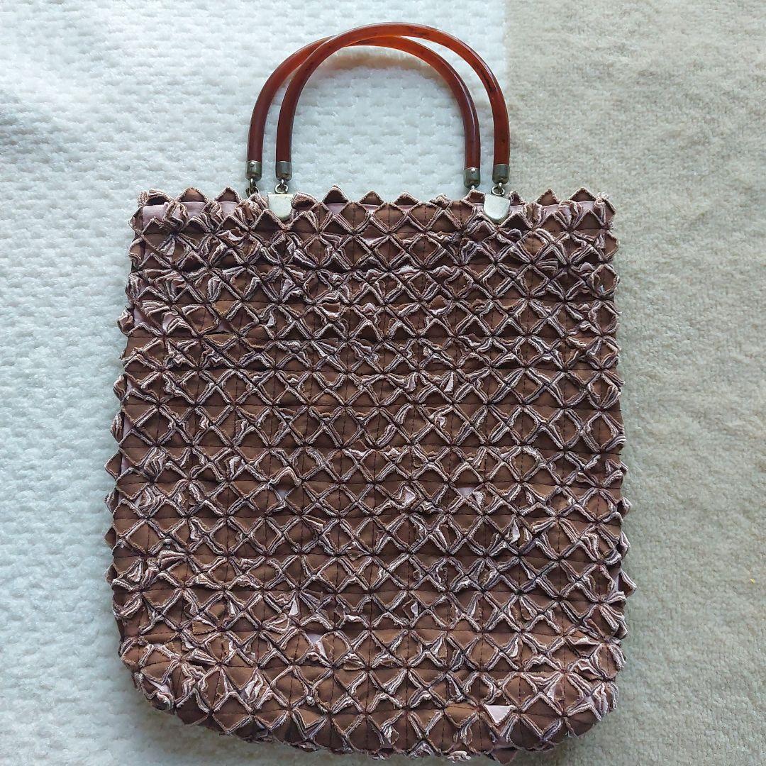 ハンドメイド　パッチワーク　手作り　バック　手提げ　ピンク　べっこう