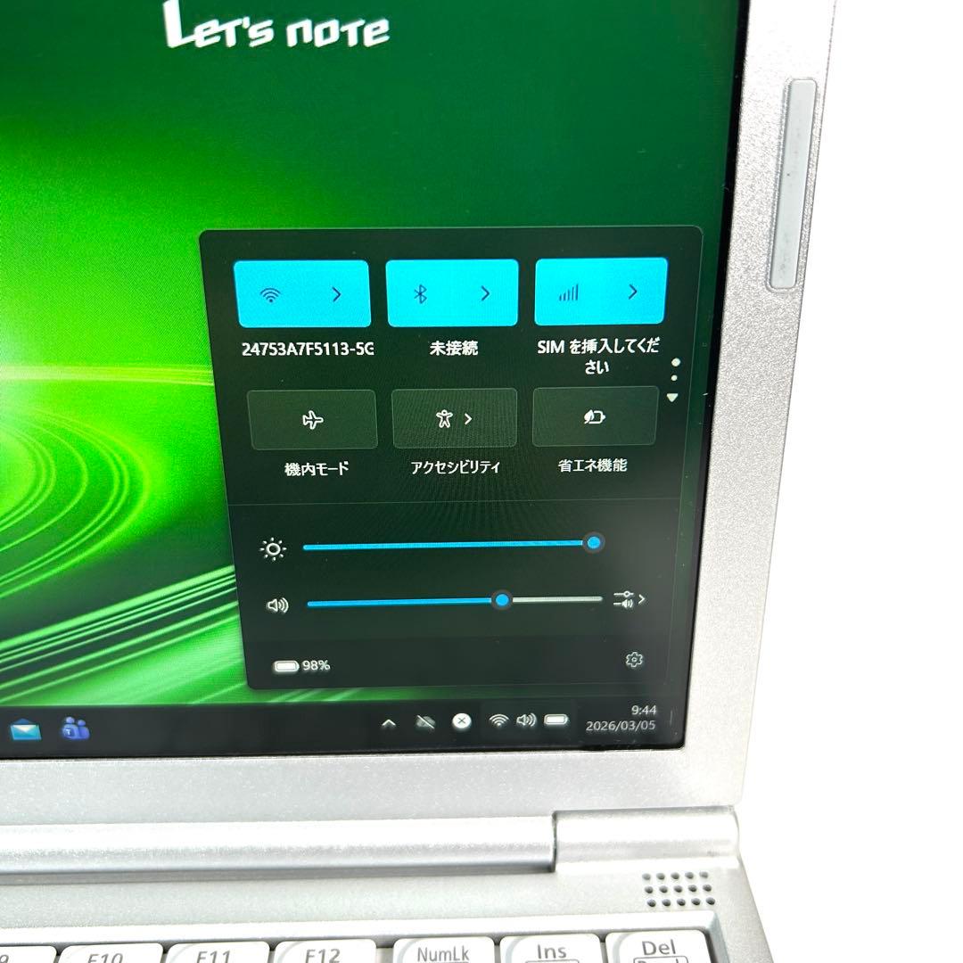 Panasonic Let's note SV9 LTE バッテリー良好 SIM