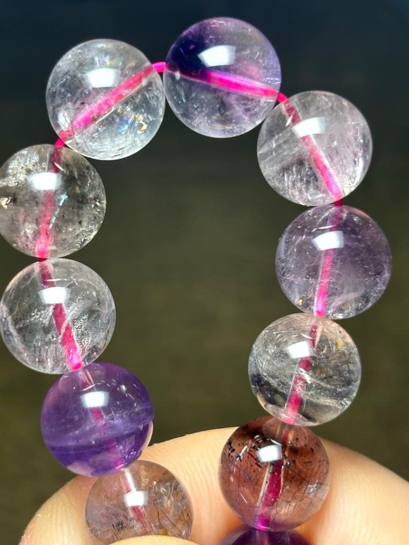 ミ*ヤ様 【新入荷】　スーパーセブンブレスレット約11㎜（新品未使用）透明感抜群