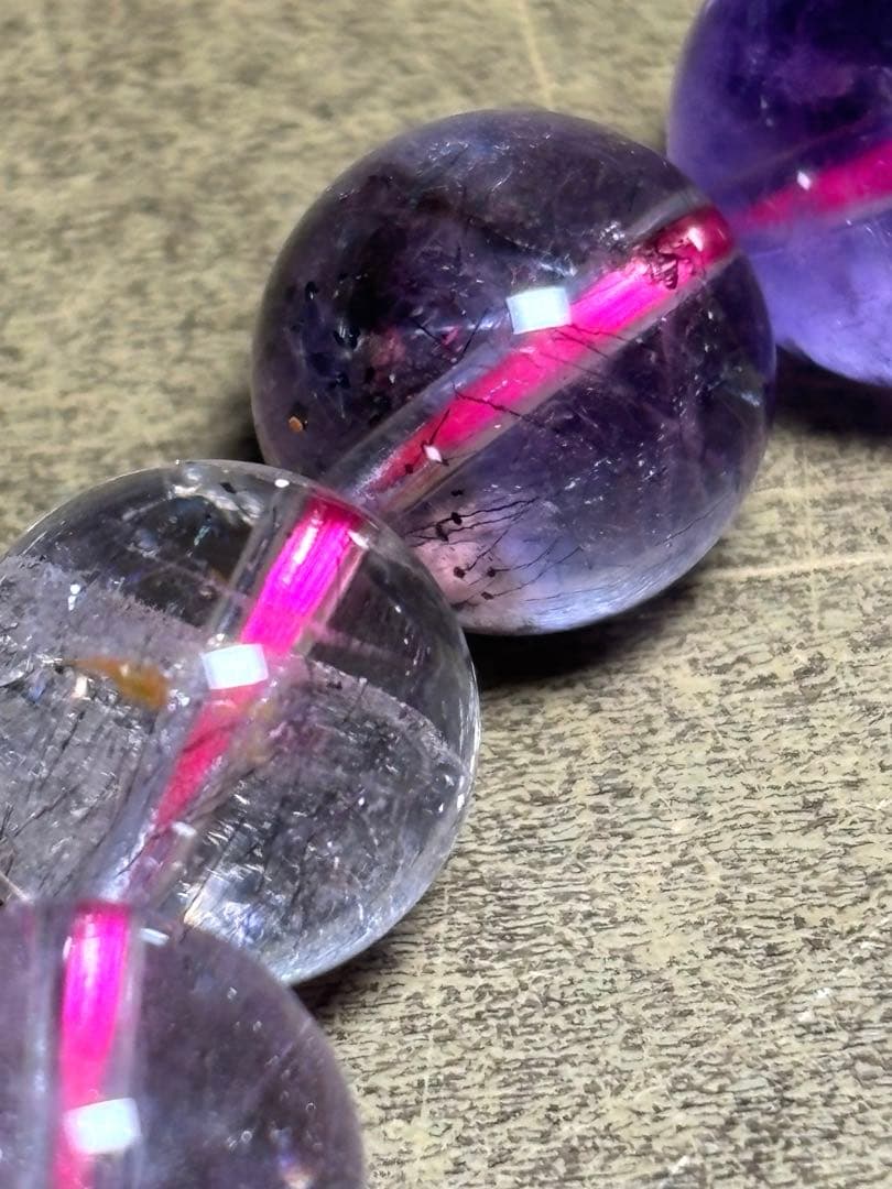 ミ*ヤ様 【新入荷】　スーパーセブンブレスレット約11㎜（新品未使用）透明感抜群