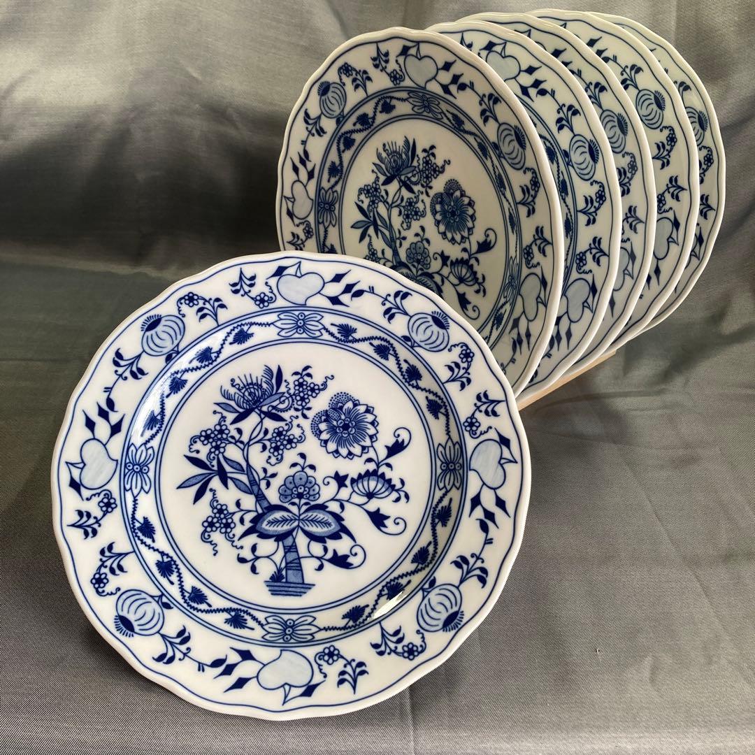 カールスバード　ブルーオニオン　プレート　ツヴィーベルムスター　パスタ　カレー