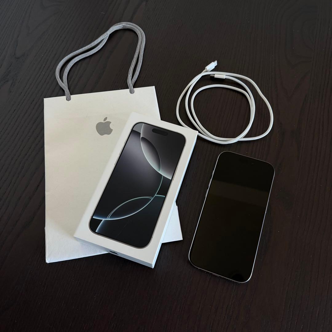 【美品】 iPhone 16 Pro ホワイトチタニウム 256GB 6月購入