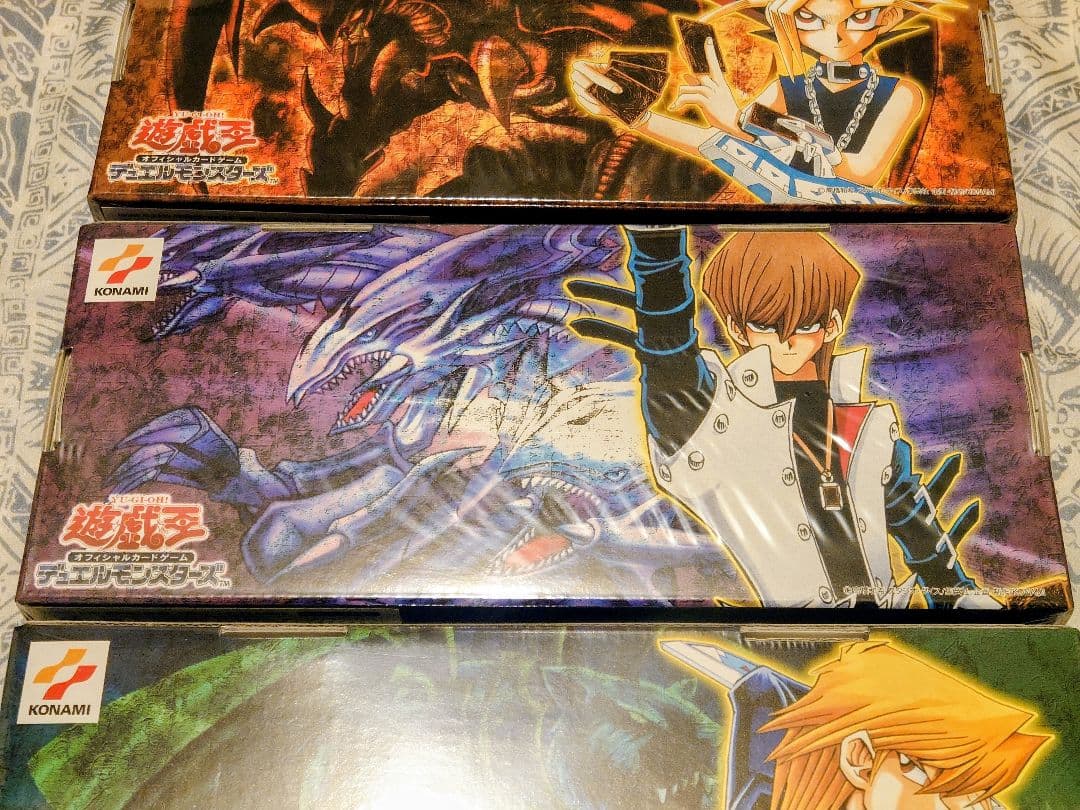 遊戯王 ocg ストックケース 3個 闇遊戯 海馬 城之内 ストレージケース