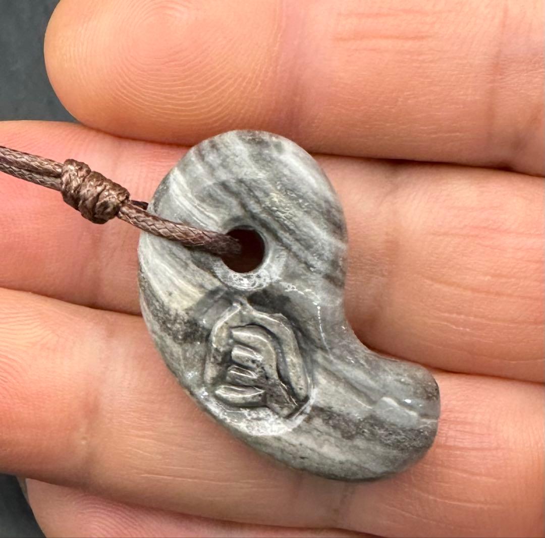 2026.3.10緊急制作　魂守勾玉　新潟産上質糸巻き碧玉