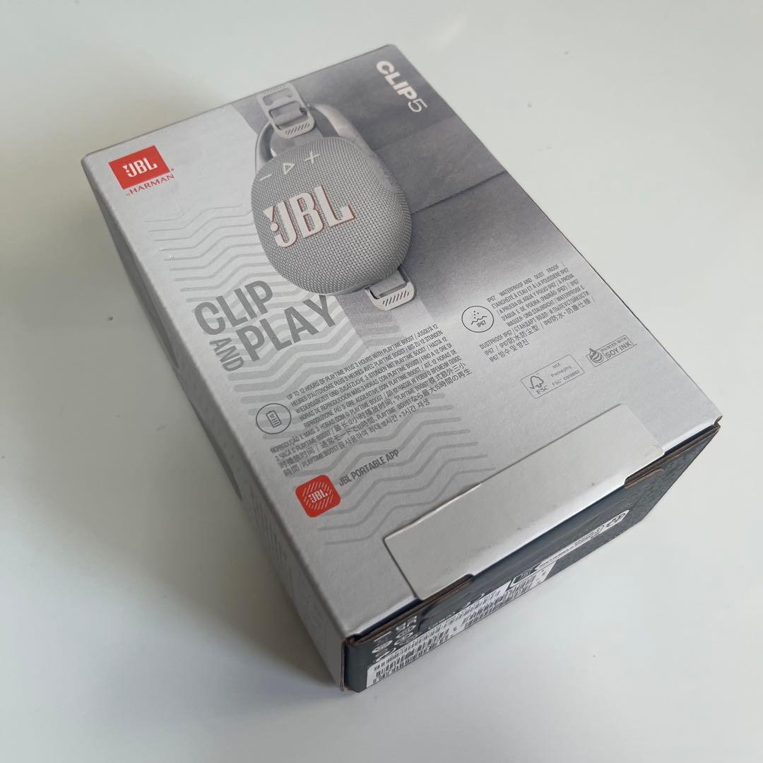 新品、未使用】JBL CLIP5 ワイヤレススピーカーホワイト