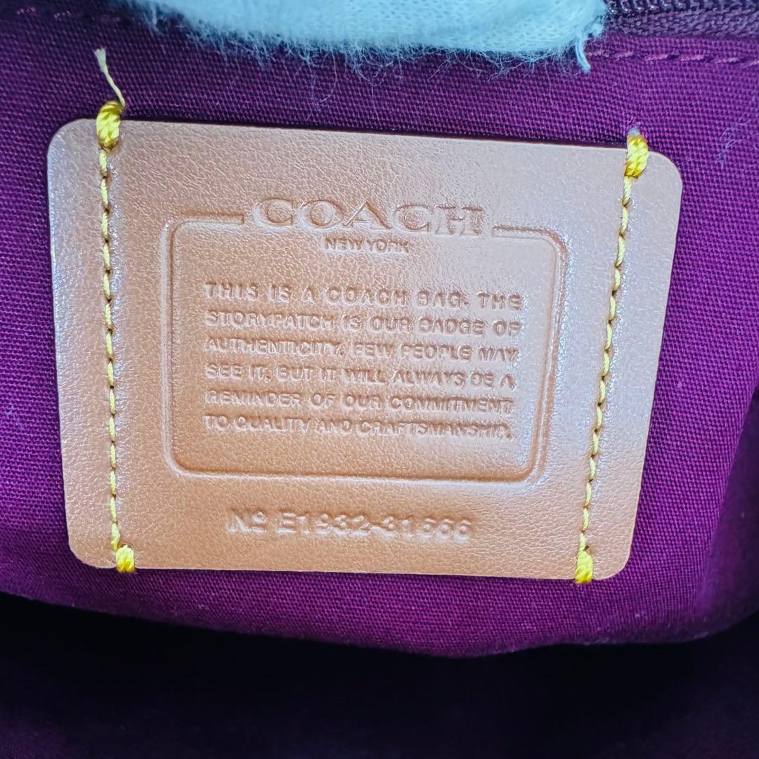 ✨COACH✨コーチ✨エリス✨サッチェル✨シグネチャー柄✨ブラウン✨ハンドバッグ