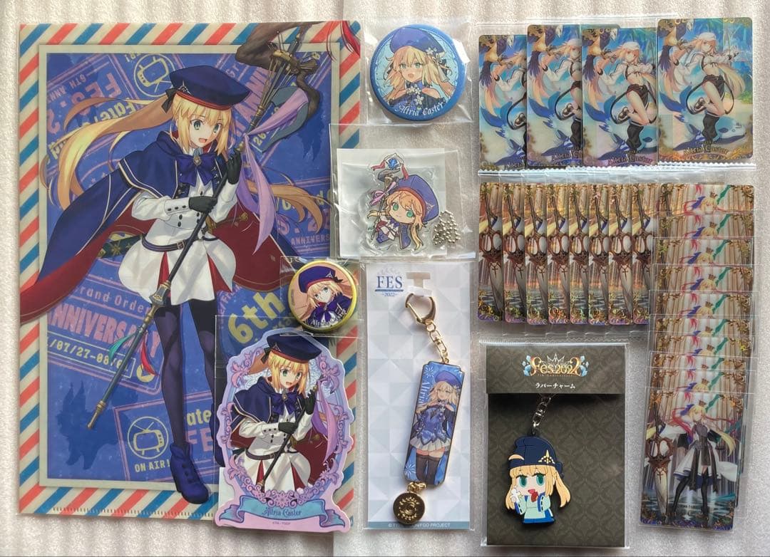 FGO アルトリアキャスター ウエハース 缶バッジ ファイル ステッカー