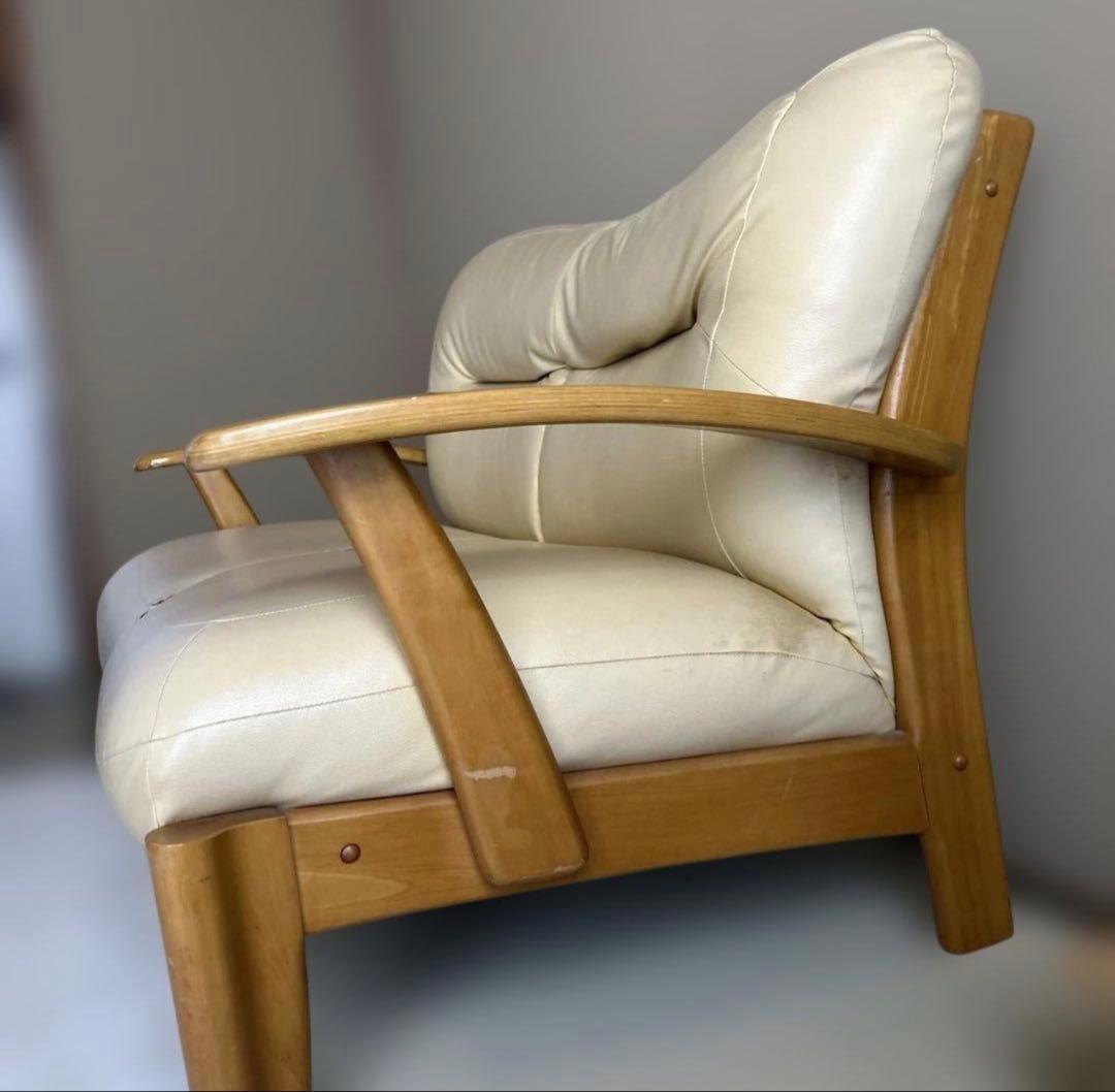 本革レザー　アームソファ　2人掛け