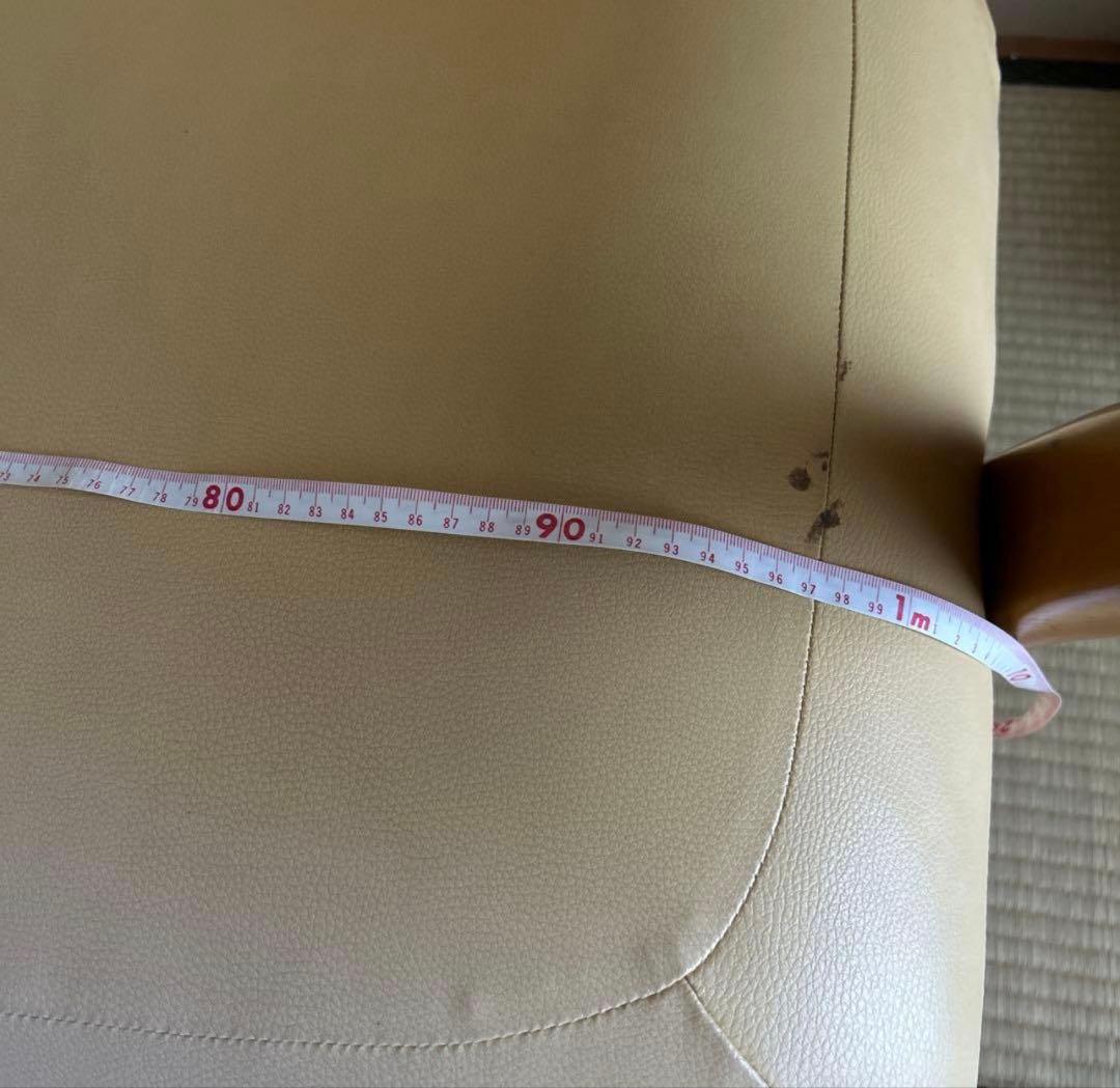 本革レザー　アームソファ　2人掛け