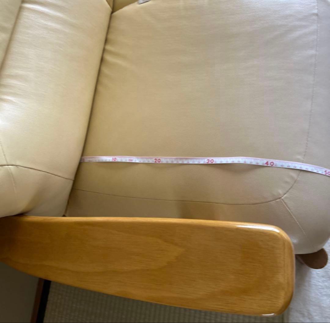 本革レザー　アームソファ　2人掛け