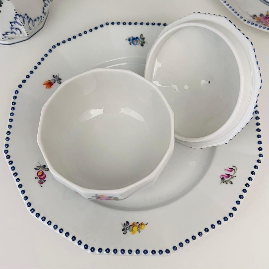 レア⭐︎手描き絵付⭐︎ニンフェンブルク パール ティーセット 8点