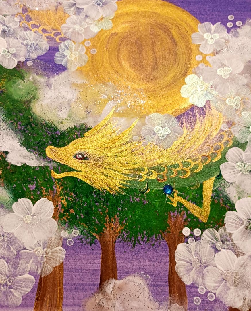 開運絵画　『生龍』幻の龍様　龍繋