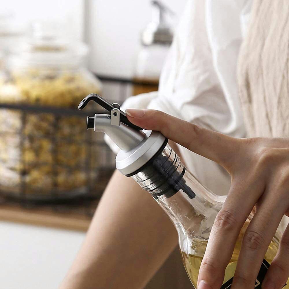 家庭用ガラスオイルポット調味料ボトルコンビネーションスパイスラック付オイル