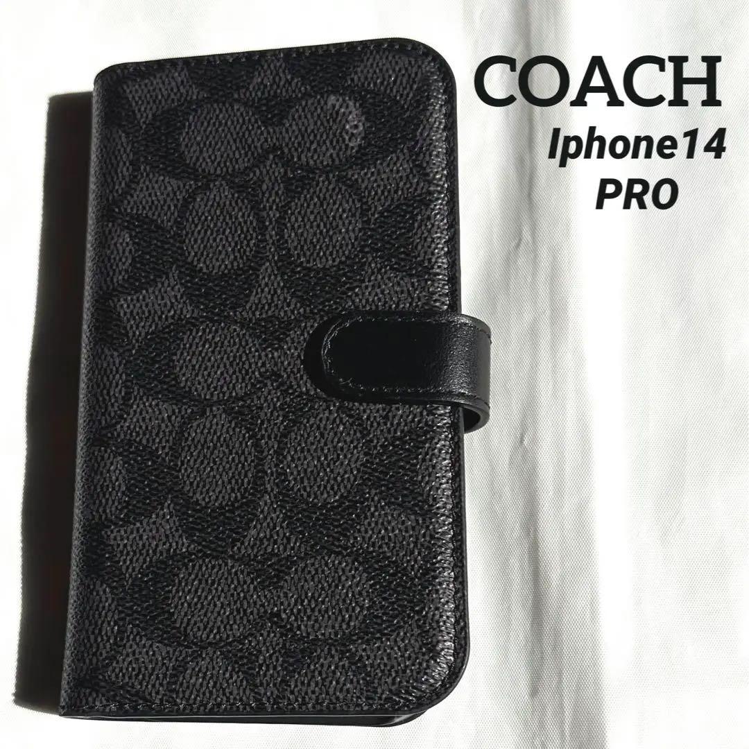 COACH Iphone 14PROケースマグネット開閉 二つ折り