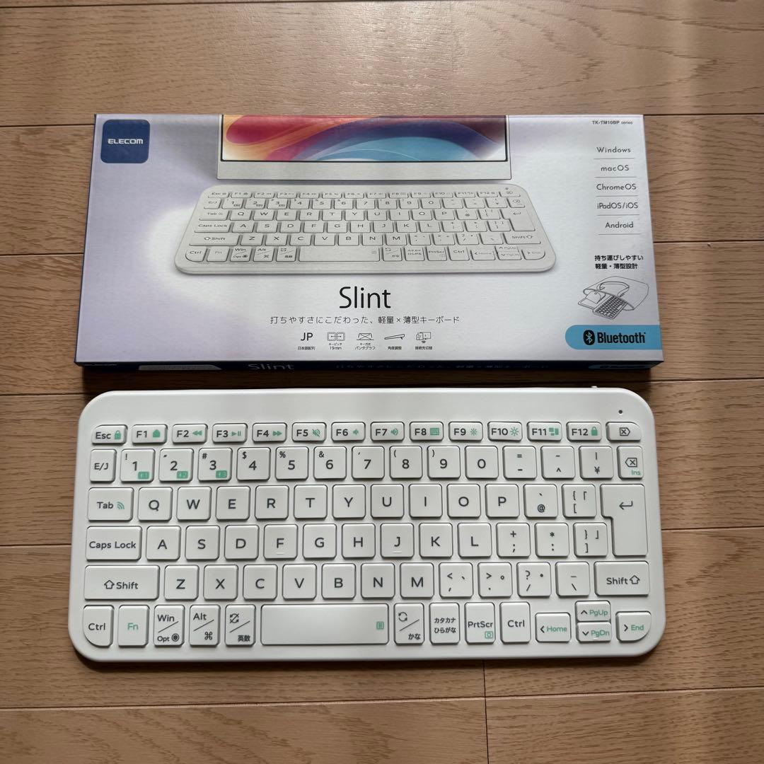 ELECOM Bluetooth薄型ミニキーボード Slint ホワイト