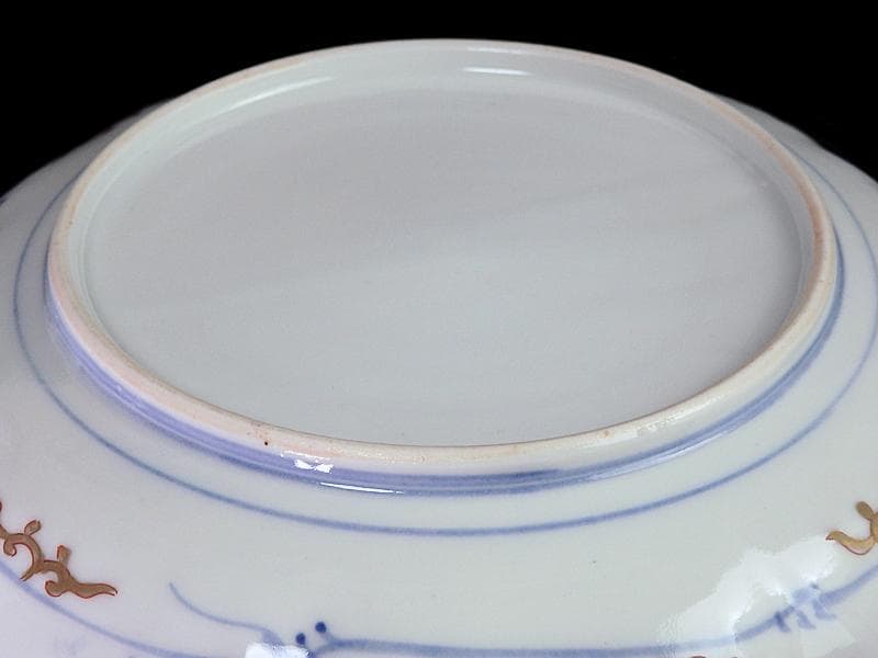 古伊万里　金襴手　金羊歯に鳳凰の図　7寸皿　E069AS-CPt