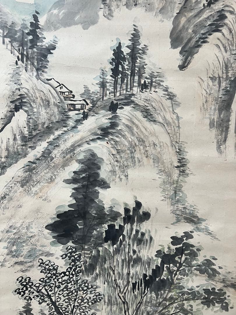 中国画 清／号瑶圃［山水人物之図］紙本　送料込み！