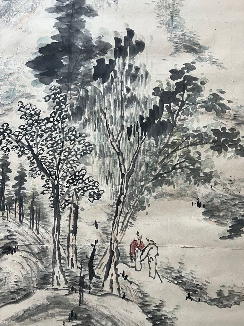 中国画 清／号瑶圃［山水人物之図］紙本　送料込み！