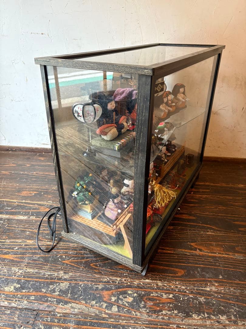 雛人形セット ガラスケース付き 河寿作 雛人形