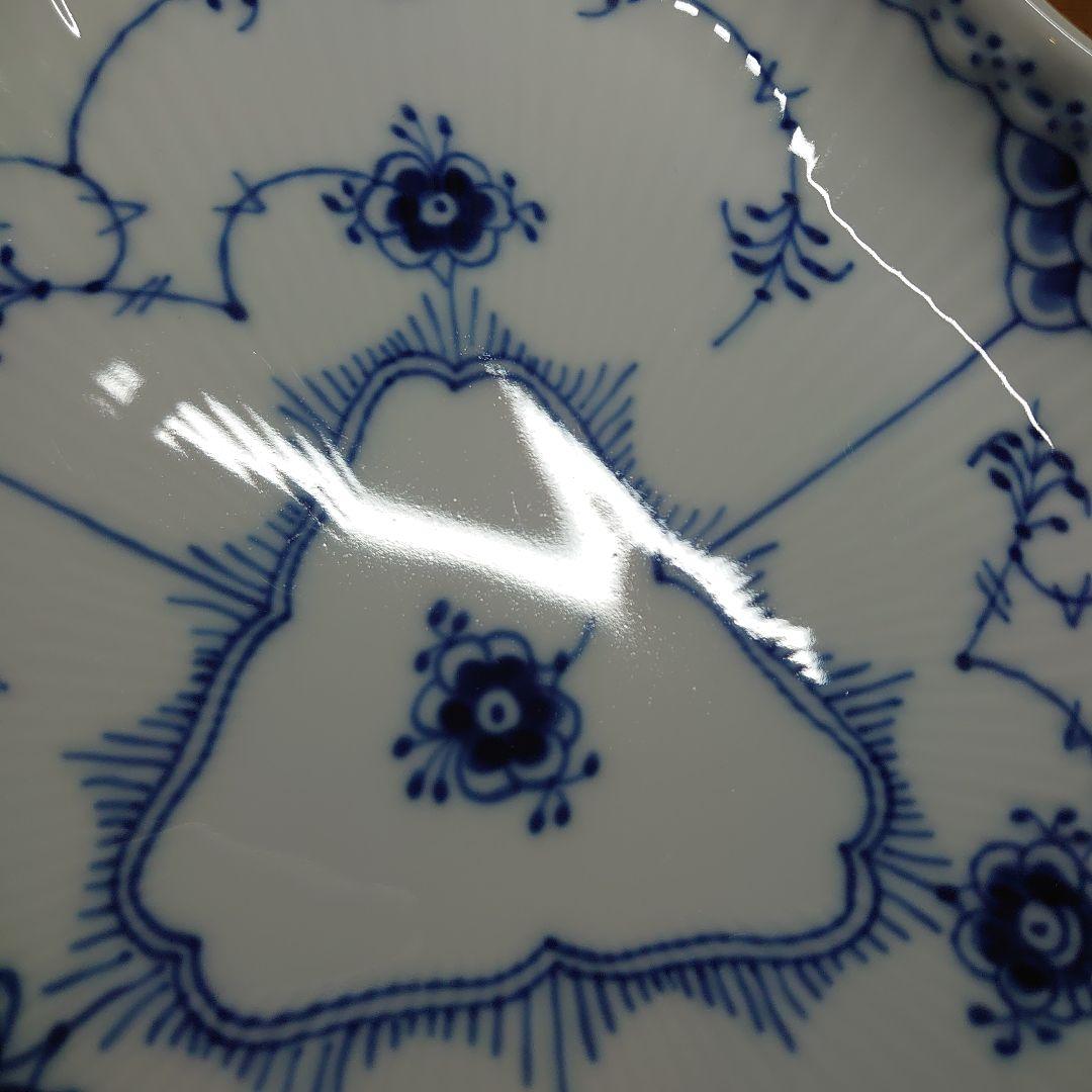 ロイヤルコペンハーゲン　ブルーフルーテッドハーフレース　三角ディッシュ