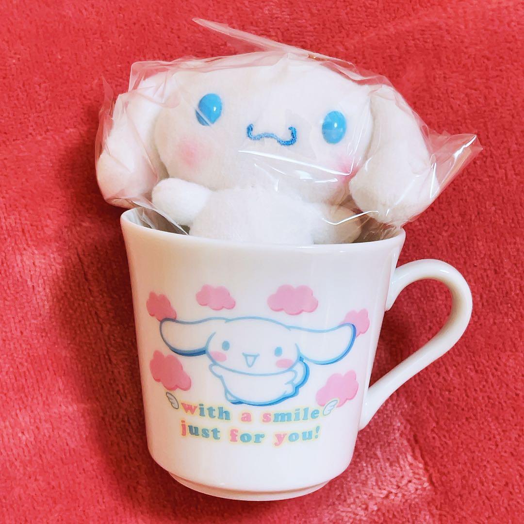 希少レア　シナモロール　マスコット　ミニカップ　2002年製 サンリオ　レトロ