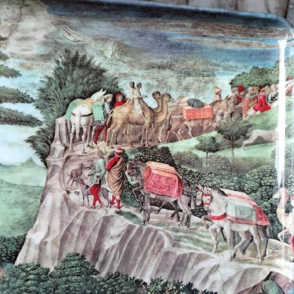 イタリア ヴィンテージ 未使用 melel ルネサンス アート トレイ お盆