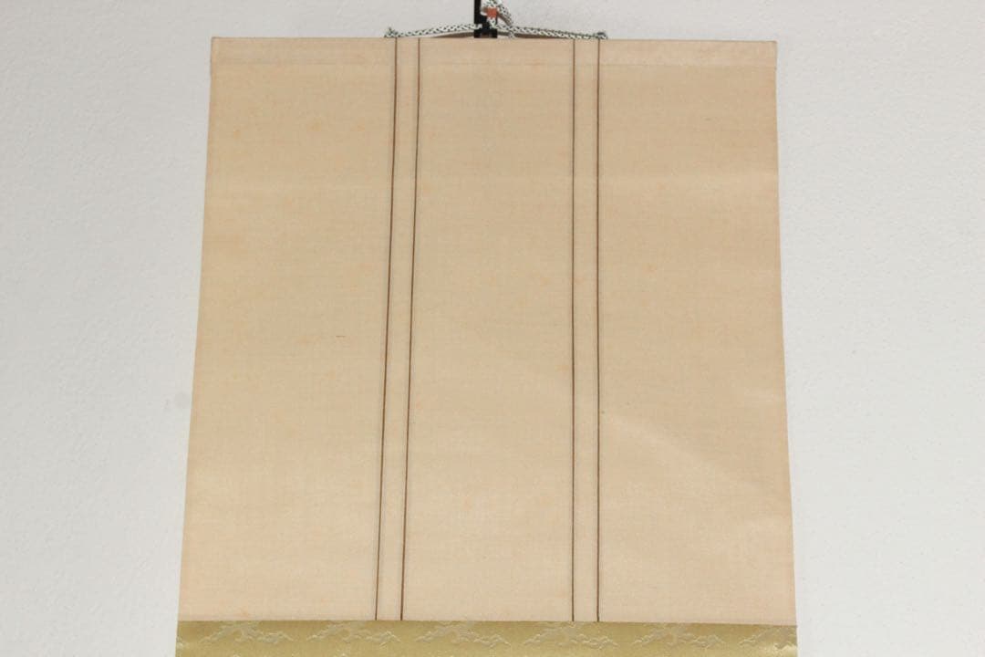 No4447 掛軸　山中白水　鳥居図　着色絹本　合箱　日本画　古美術　送料無料