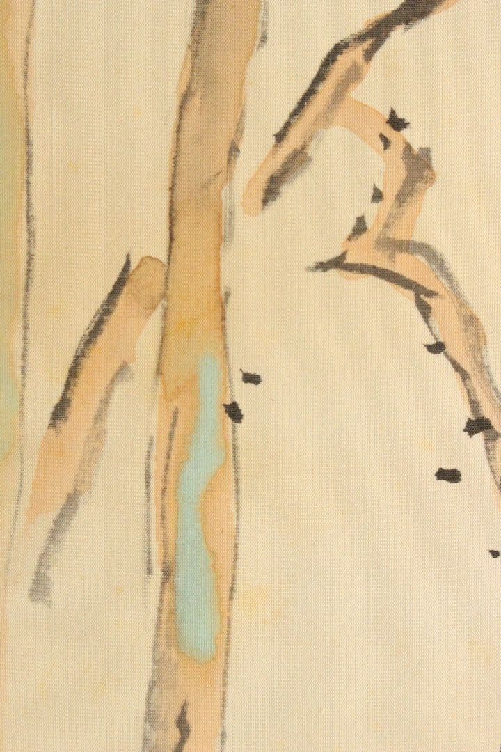 No4447 掛軸　山中白水　鳥居図　着色絹本　合箱　日本画　古美術　送料無料