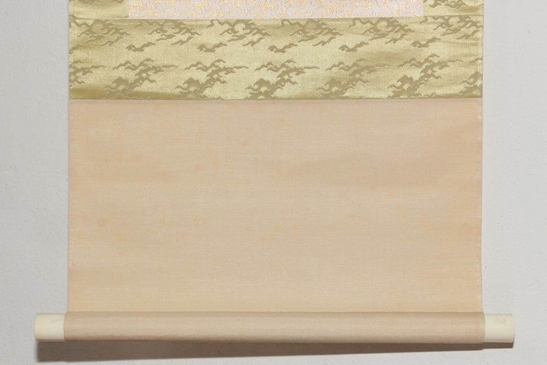 No4447 掛軸　山中白水　鳥居図　着色絹本　合箱　日本画　古美術　送料無料