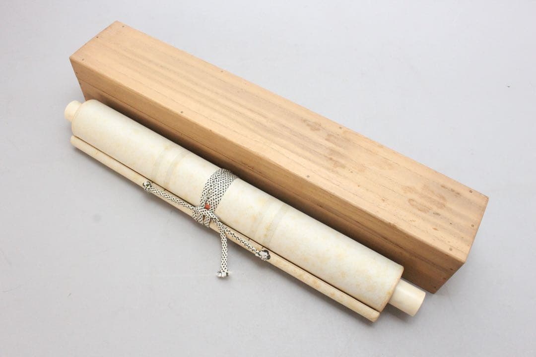 No4447 掛軸　山中白水　鳥居図　着色絹本　合箱　日本画　古美術　送料無料