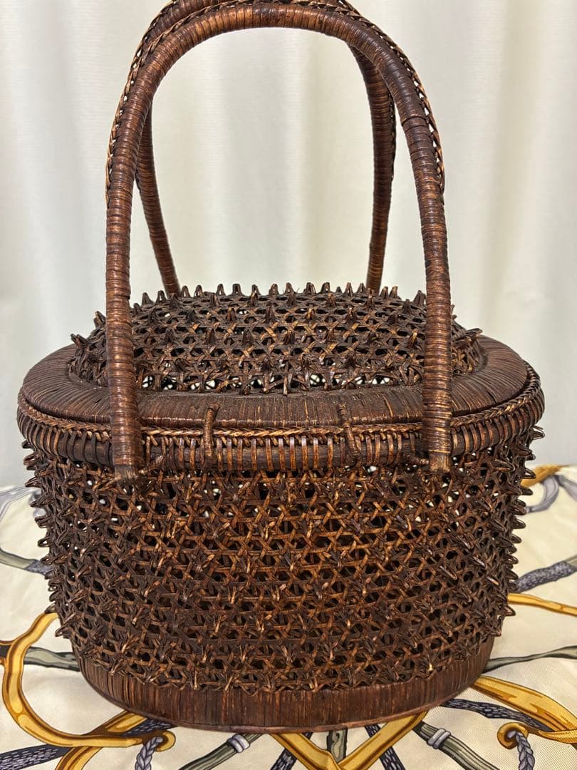 ビンテージ☆タイ製トゲトゲカゴバッグ