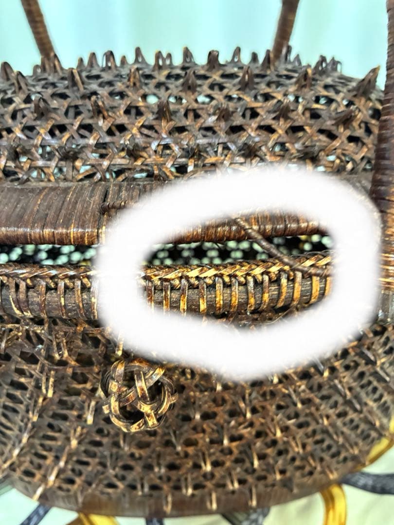 ビンテージ☆タイ製トゲトゲカゴバッグ