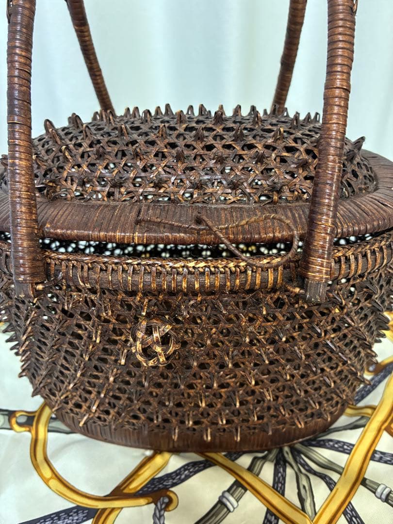 ビンテージ☆タイ製トゲトゲカゴバッグ