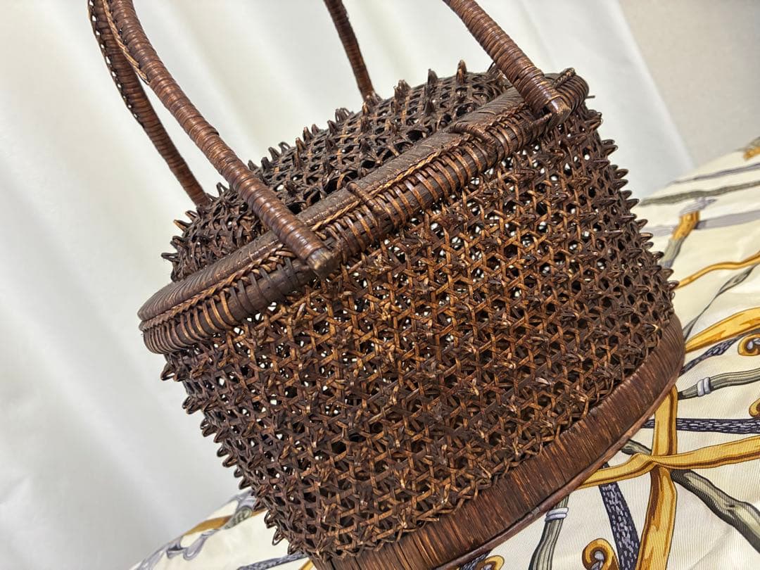 ビンテージ☆タイ製トゲトゲカゴバッグ