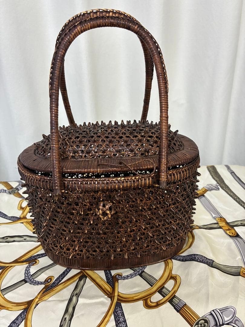 ビンテージ☆タイ製トゲトゲカゴバッグ