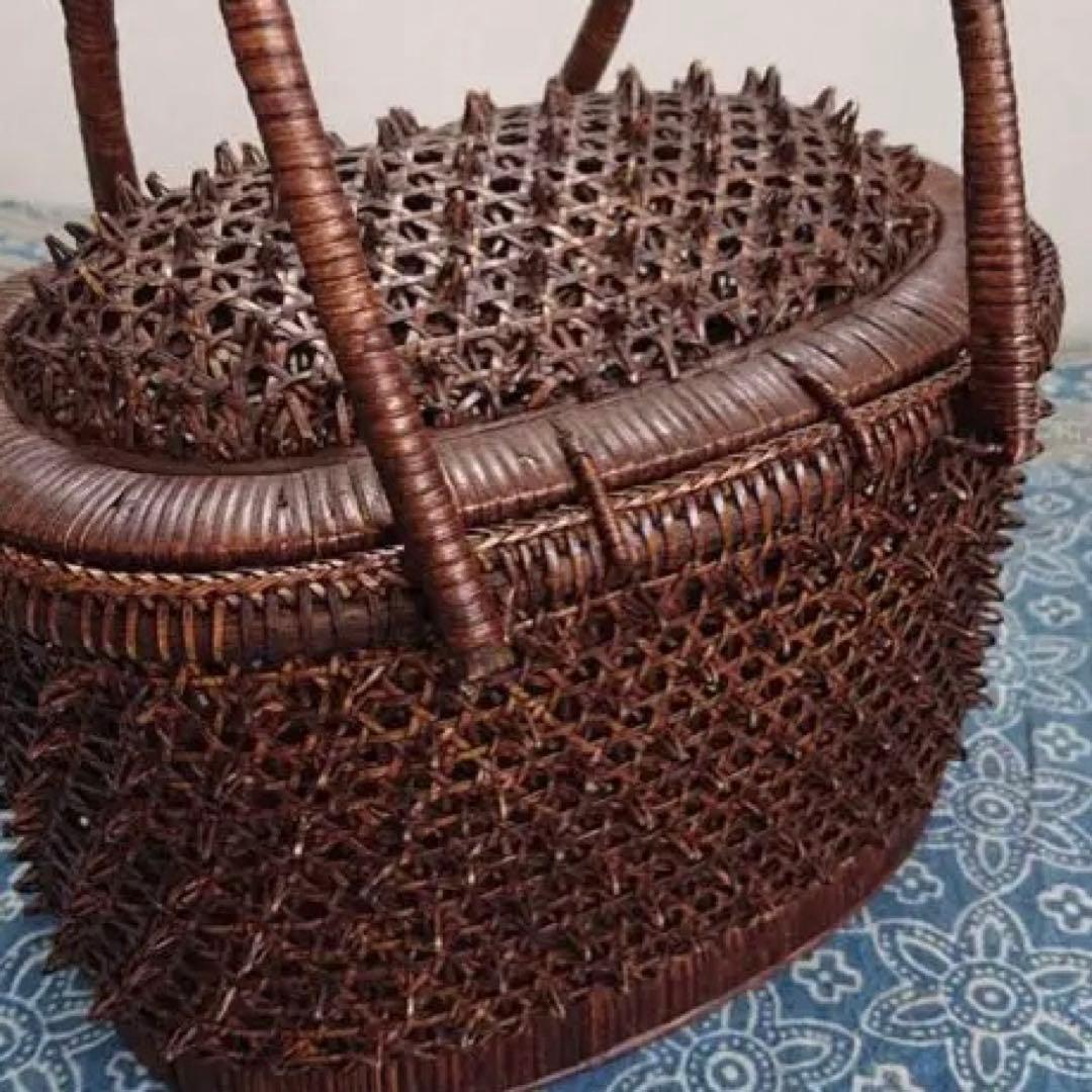 ビンテージ☆タイ製トゲトゲカゴバッグ