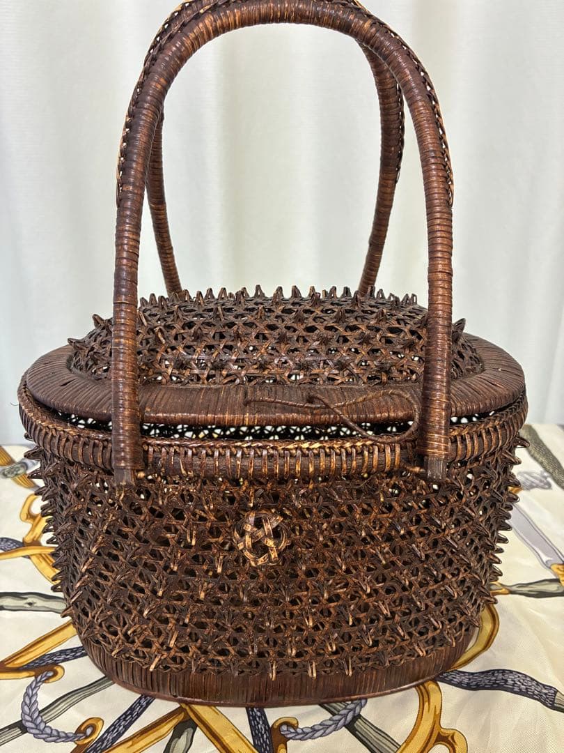 ビンテージ☆タイ製トゲトゲカゴバッグ