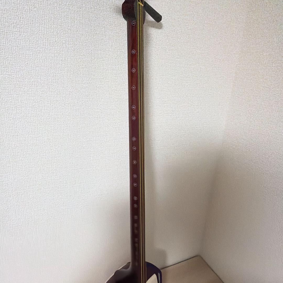 【美品】民謡三味線 中棹 棹幅約28mm 花梨 皮破れなし フルセット