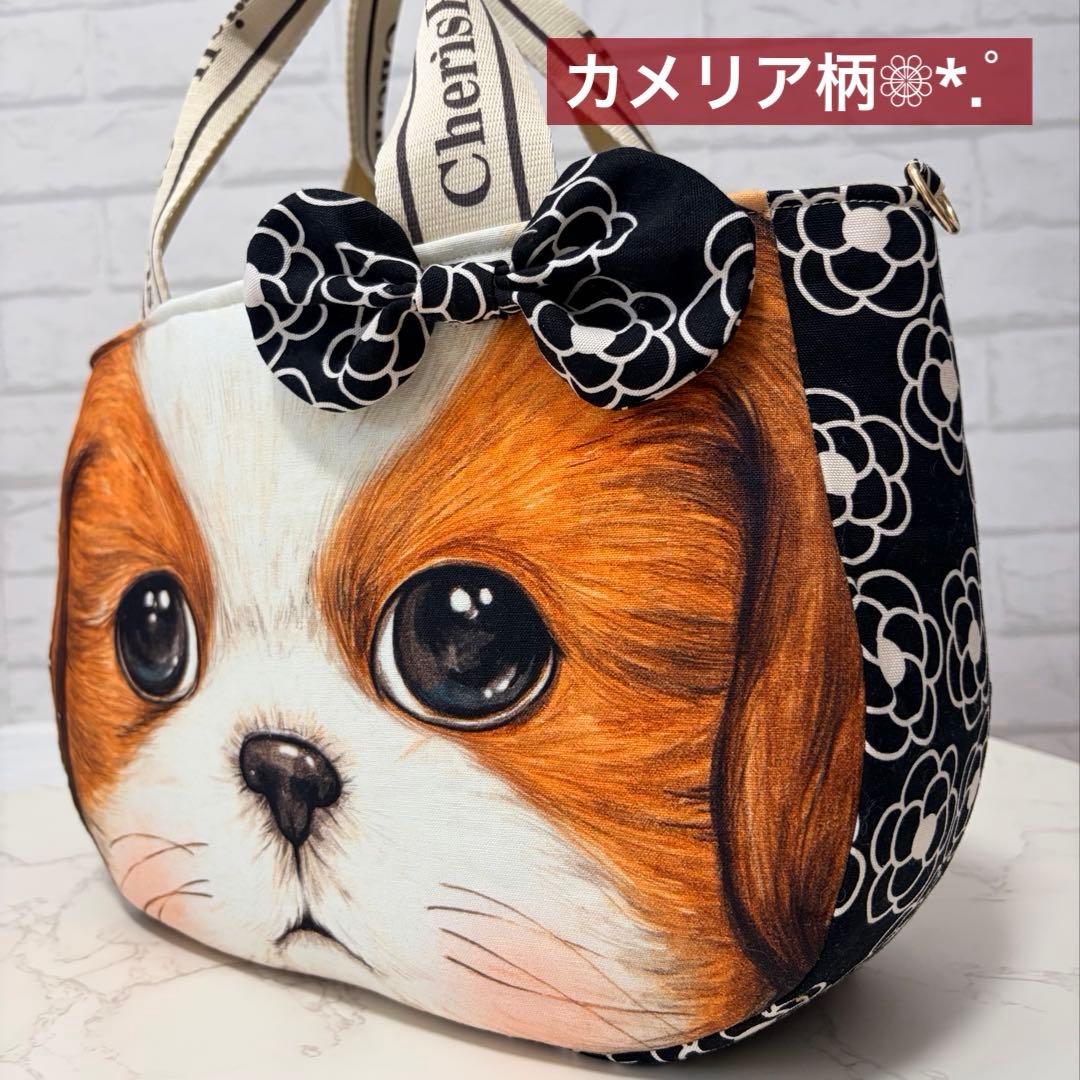 ★ルビルビ様★BIGフェイス♡あんこちゃん♡カメリア♡ラウンドトートバック