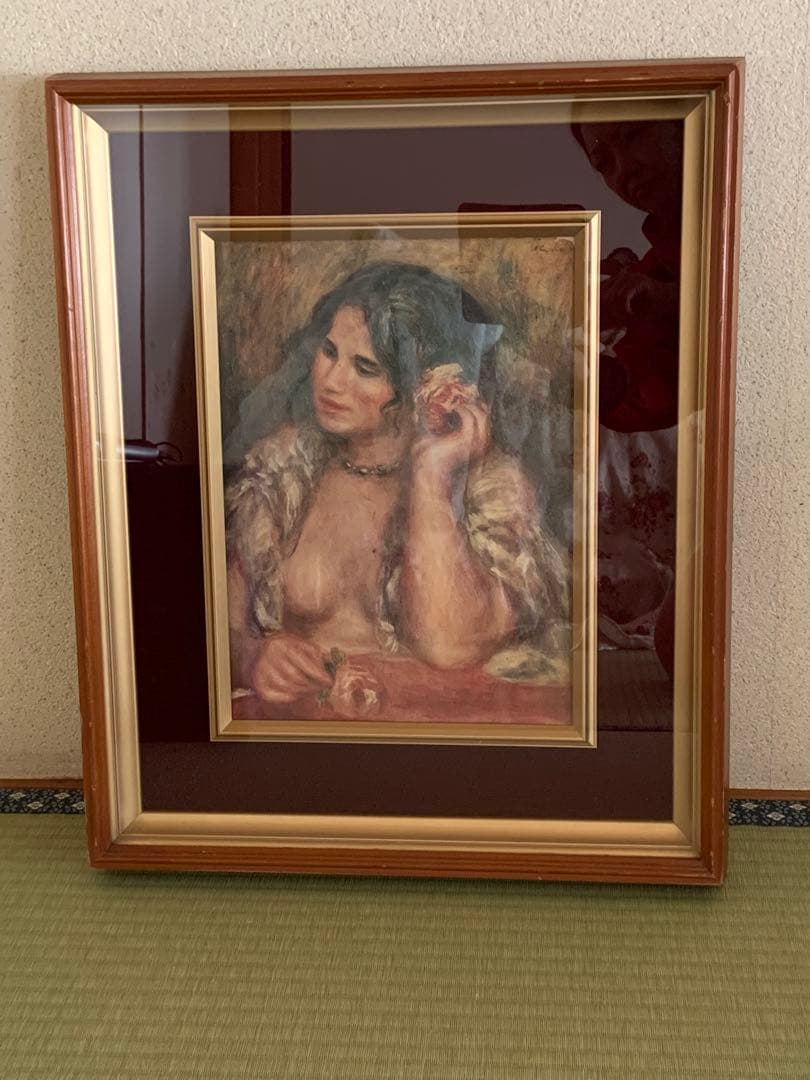 ルノワール　バラを持つガブリエル　複製画