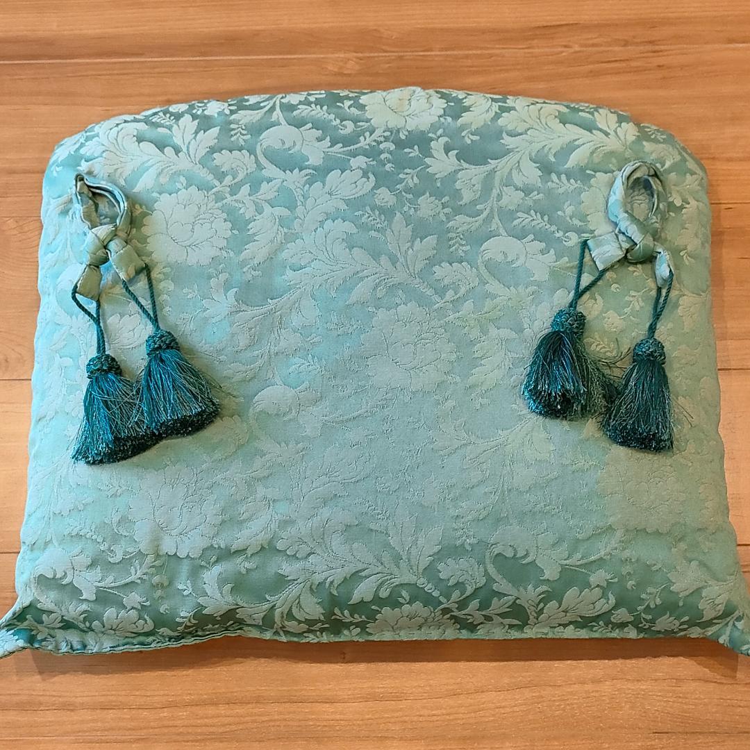 アンティーク　一人掛けソファ　ミントグリーン　ローチェア①