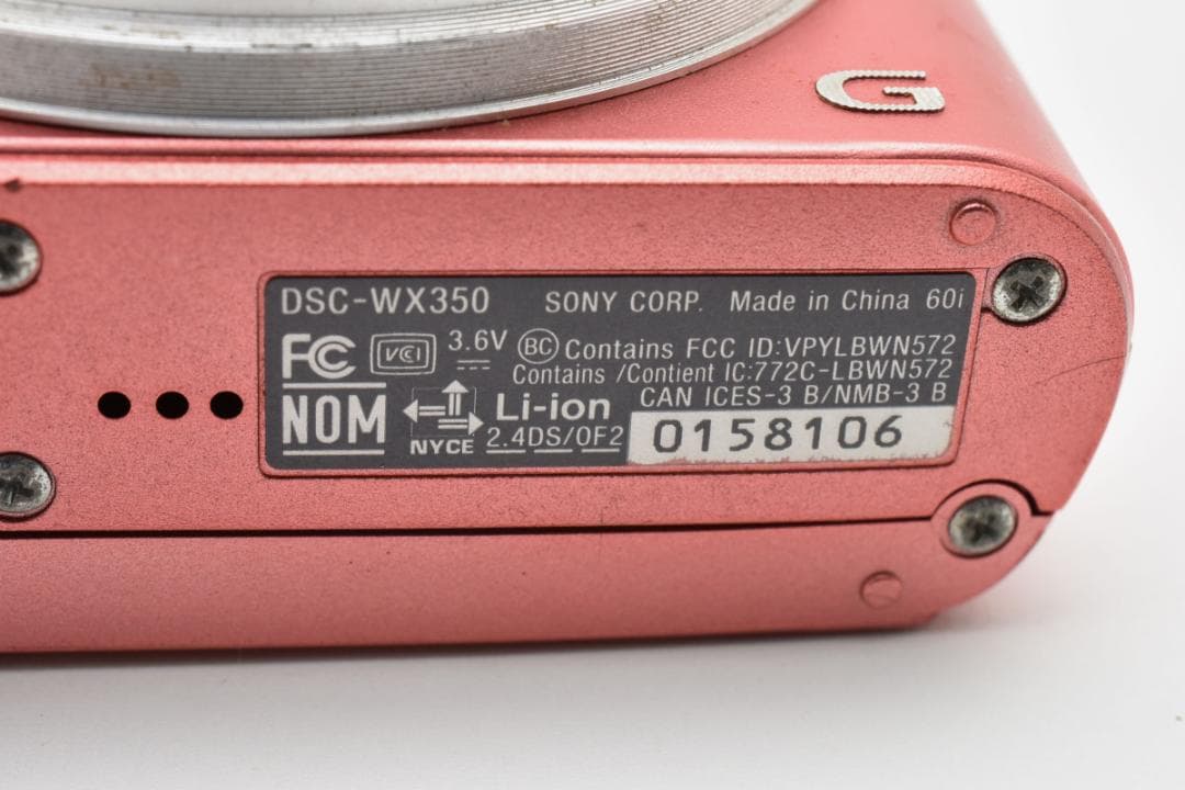 Sony CyberShot DSC-WX350 ソニー コンデジ ピンク