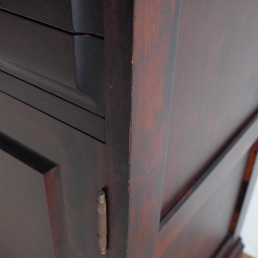 和光 神居民芸 樺材 ガラスキャビネット 食器棚 カップボード ZR24008