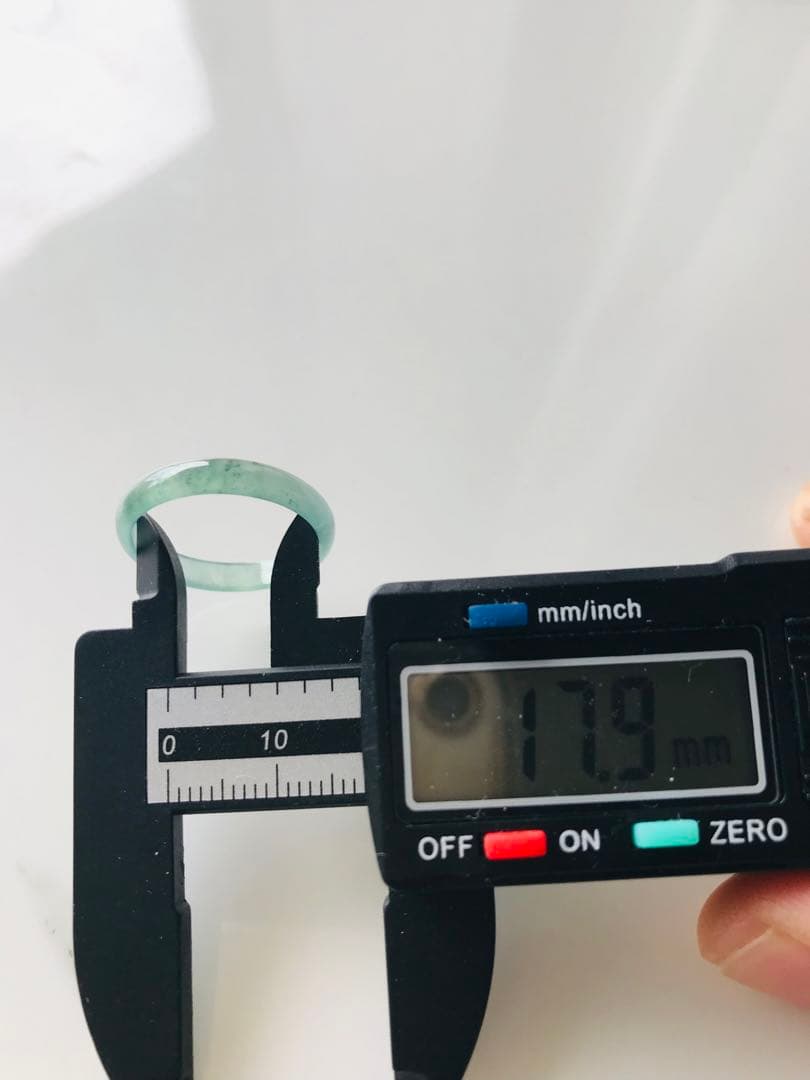 [R50-0011］天然石　翡翠　くりぬき　リング　グアテマラ産　16号