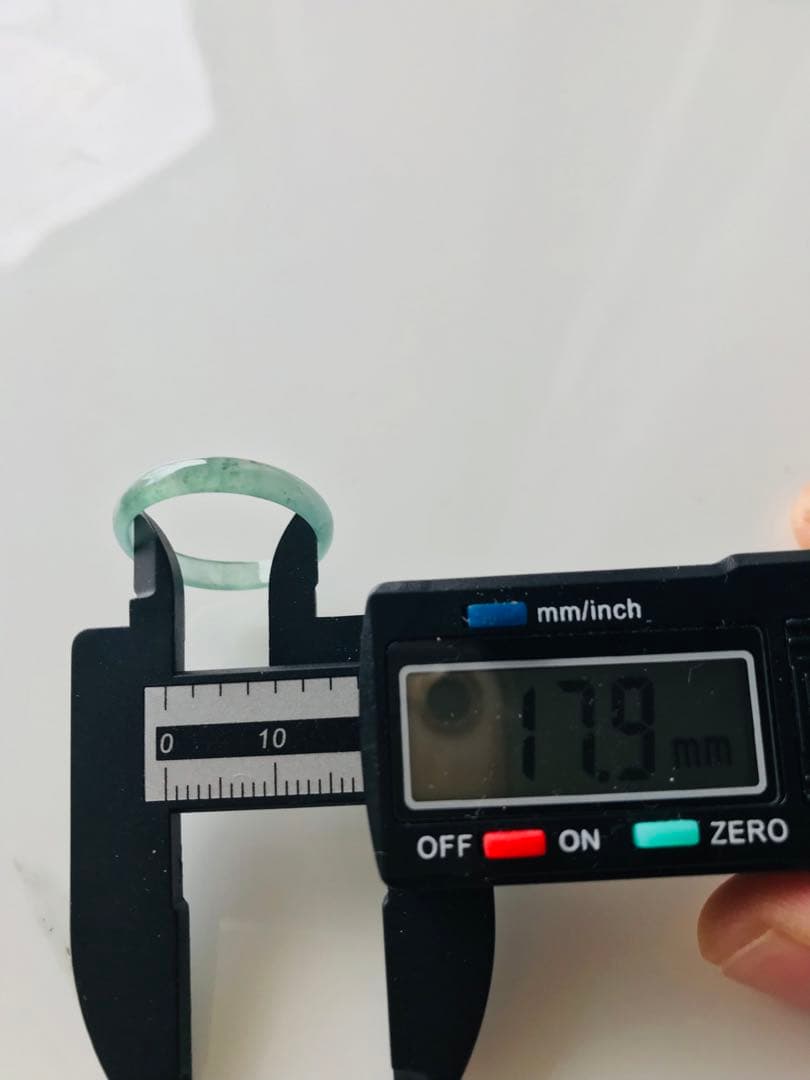 [R50-0011］天然石　翡翠　くりぬき　リング　グアテマラ産　16号