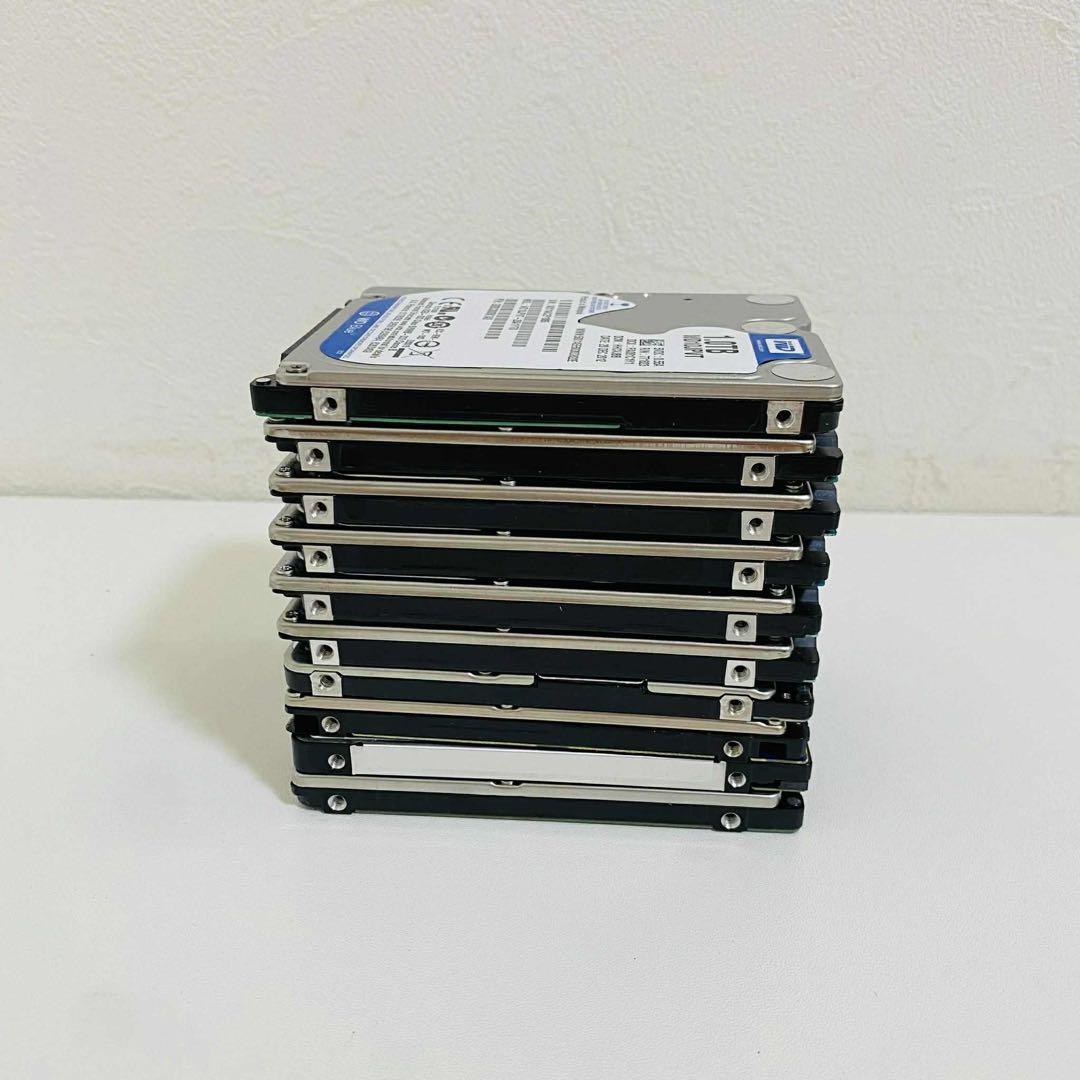 HDD 1TB 2,5インチ 10個まとめ　確認済み